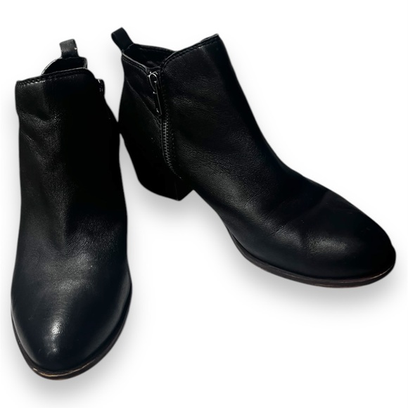 Lucky Brand Women’s Basel Bootie Ankle Boot Black Leather - Picture 5 of 11